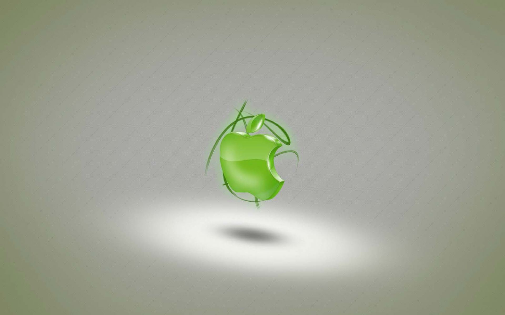 Green Apple 51 Wallpaper - Apple Logo In 3d Green - HD Wallpaper 