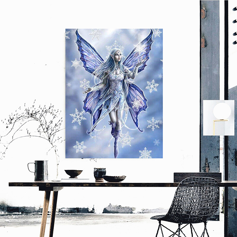 Anne Stokes Snow Fairy - HD Wallpaper 