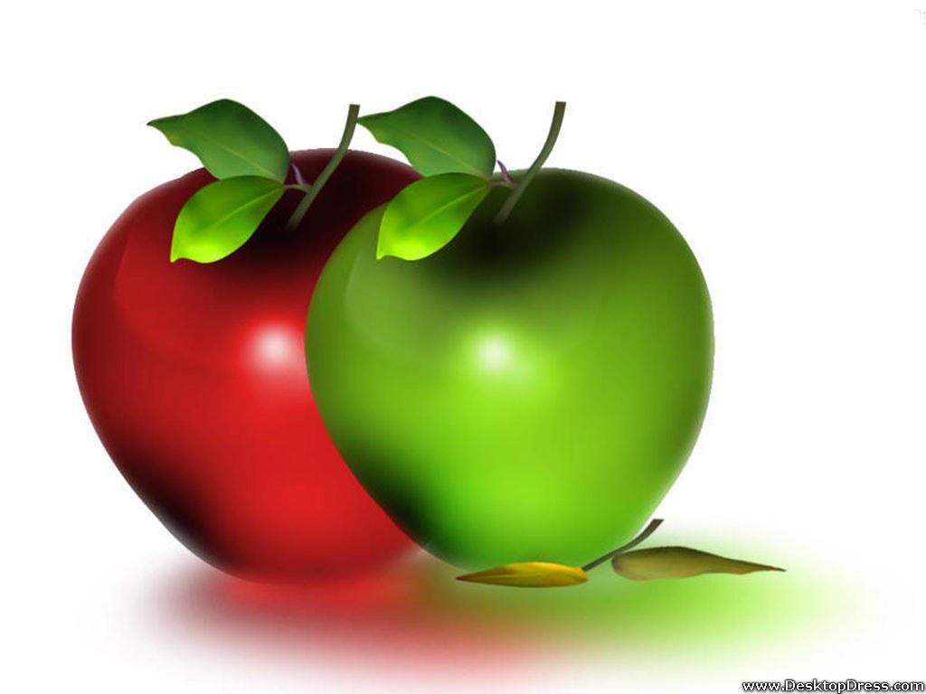 Red And Green Apples - Apple Wallpaper 3d - HD Wallpaper 