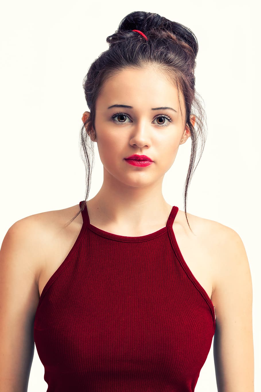 Woman In Red Tank Top, Adolescent, Attractive, Beautiful, - Objectify My Body - HD Wallpaper 