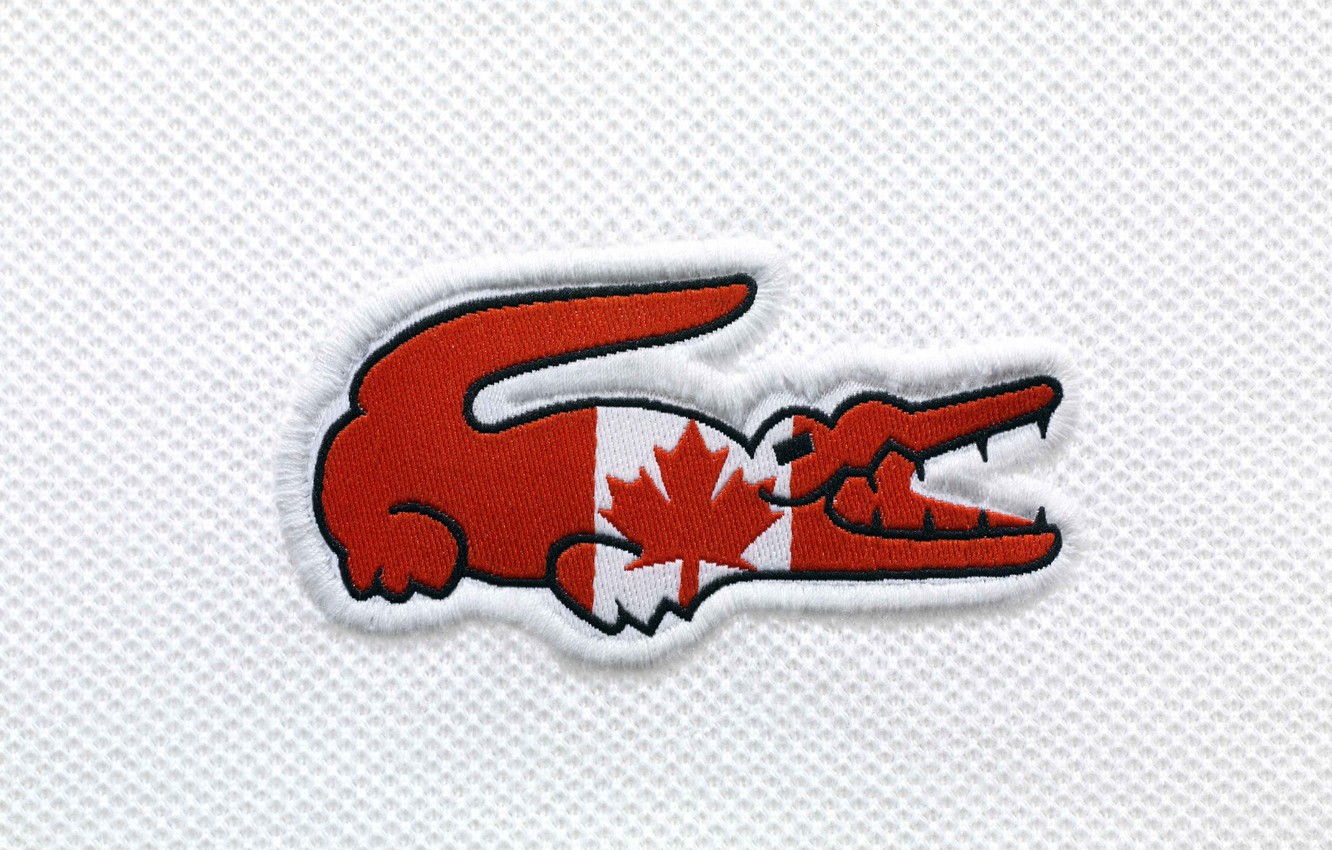 Photo Wallpaper Crocodile, Flag, Canada, Lacoste - Fond D Écran Lacoste - HD Wallpaper 
