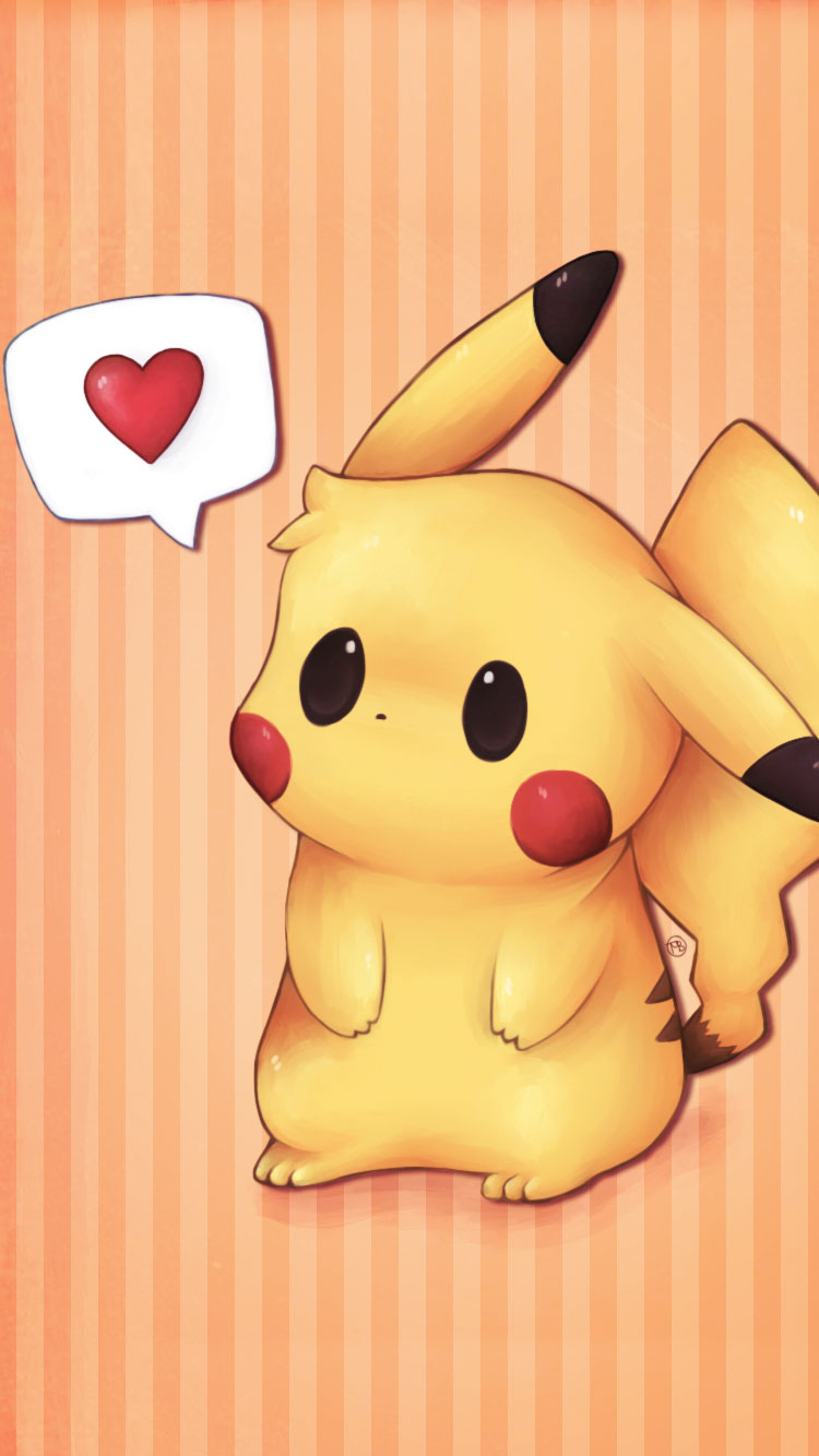 Pikachu In Love Iphone Wallpaper Pic Hwb214176 - Cute Pics Of Pikachu - HD Wallpaper 