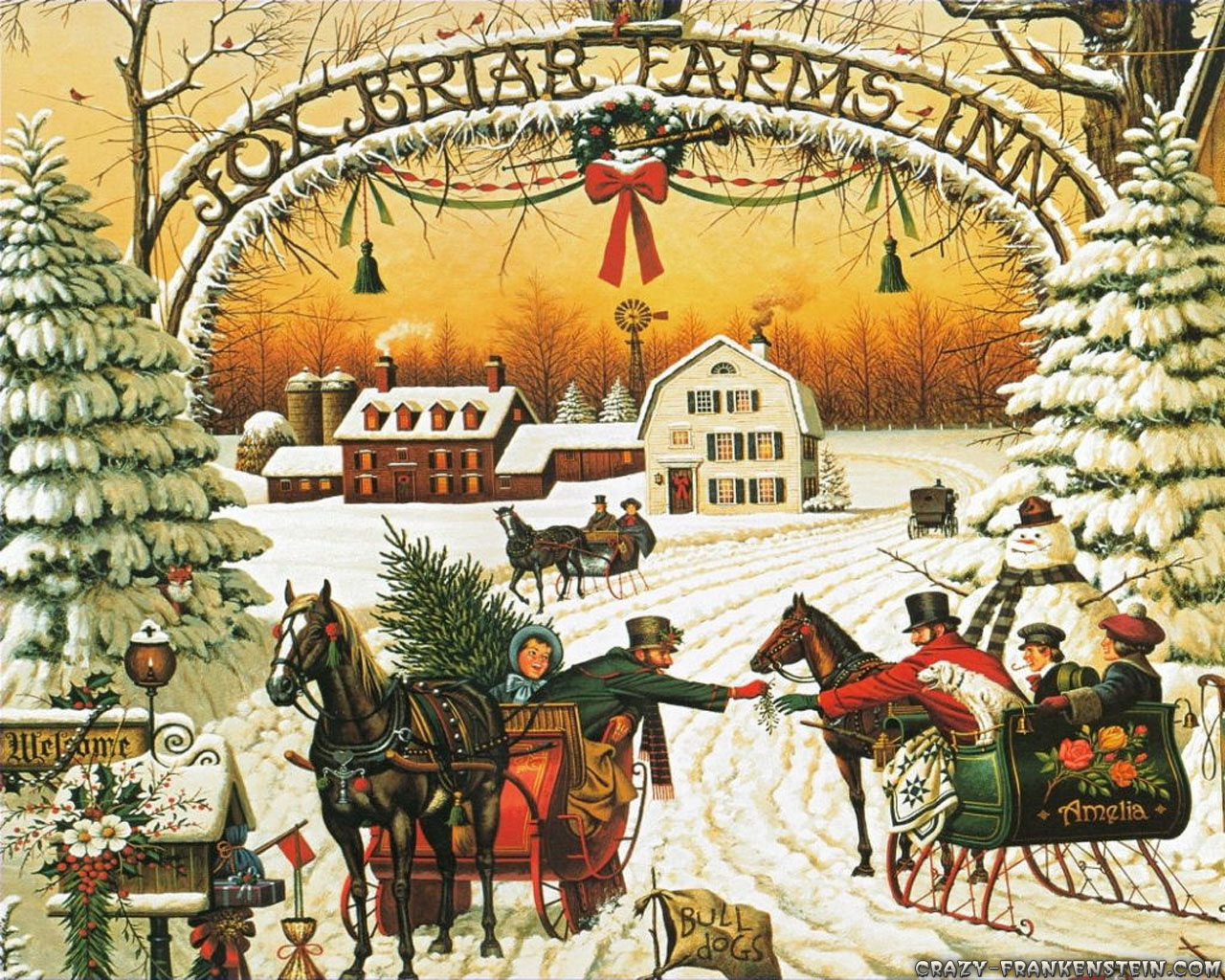 Charles Wysocki Christmas Greeting - HD Wallpaper 