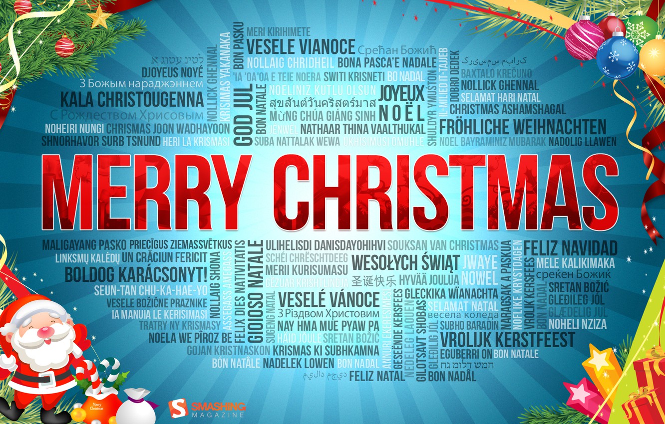 Photo Wallpaper Holiday, New Year, Christmas, Merry - Merry Christmas - HD Wallpaper 