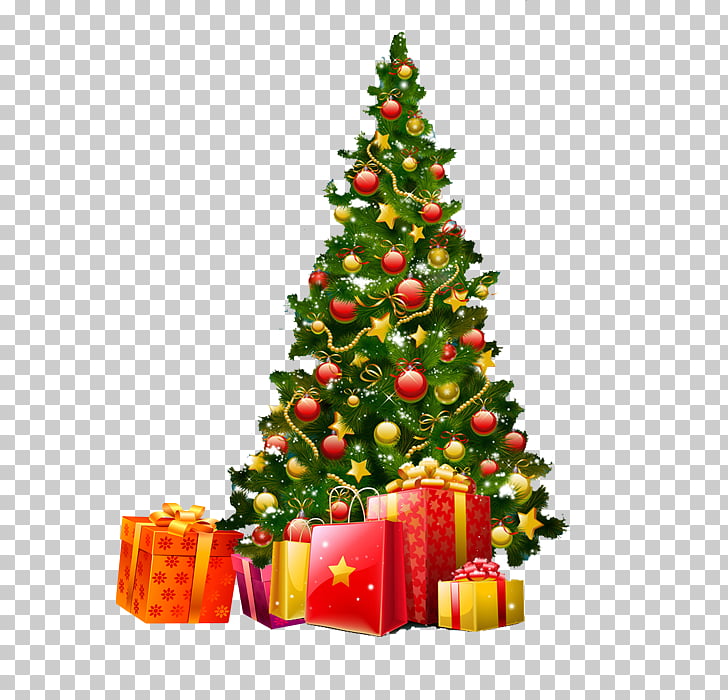 Santa Claus Christmas Tree Png - HD Wallpaper 