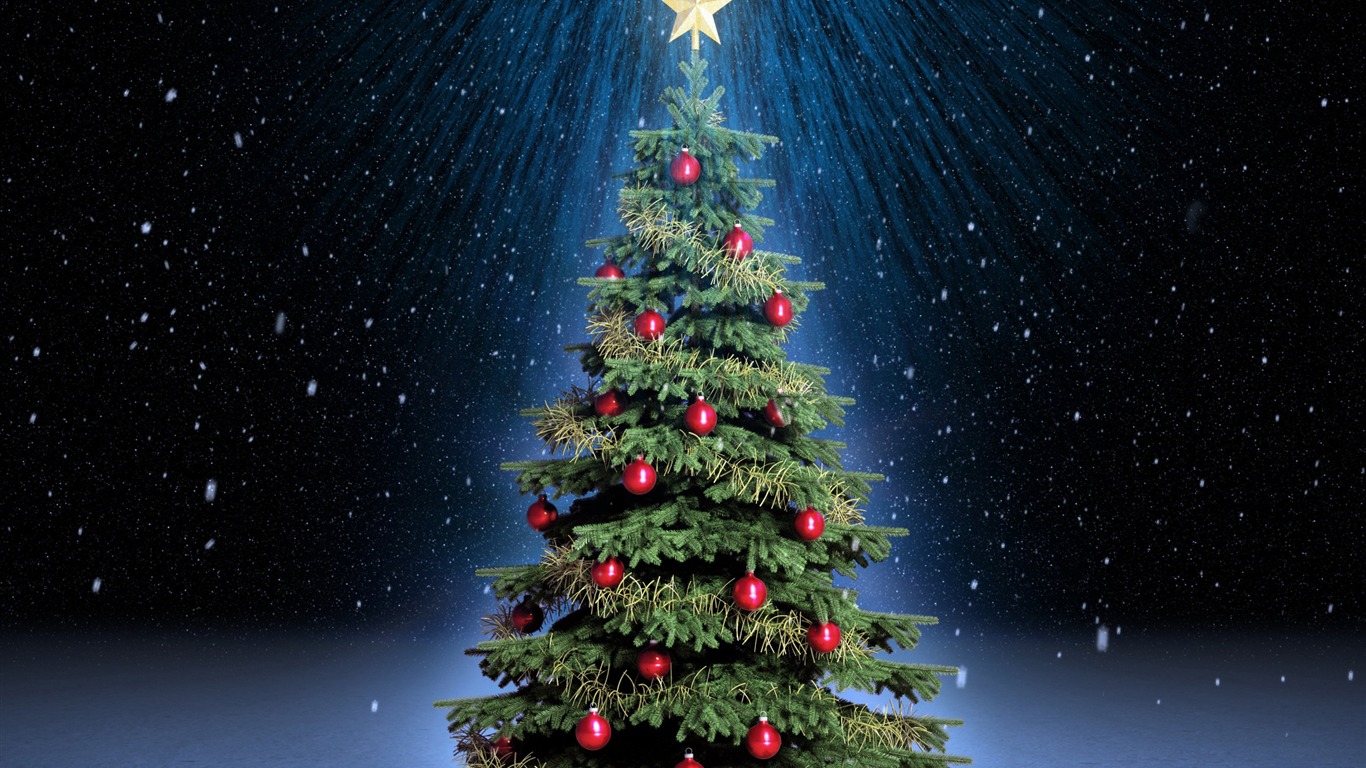 Christmas Tree Snow-holidays Hd Wallpaper2013 - Christmas Tree Images Hd - HD Wallpaper 