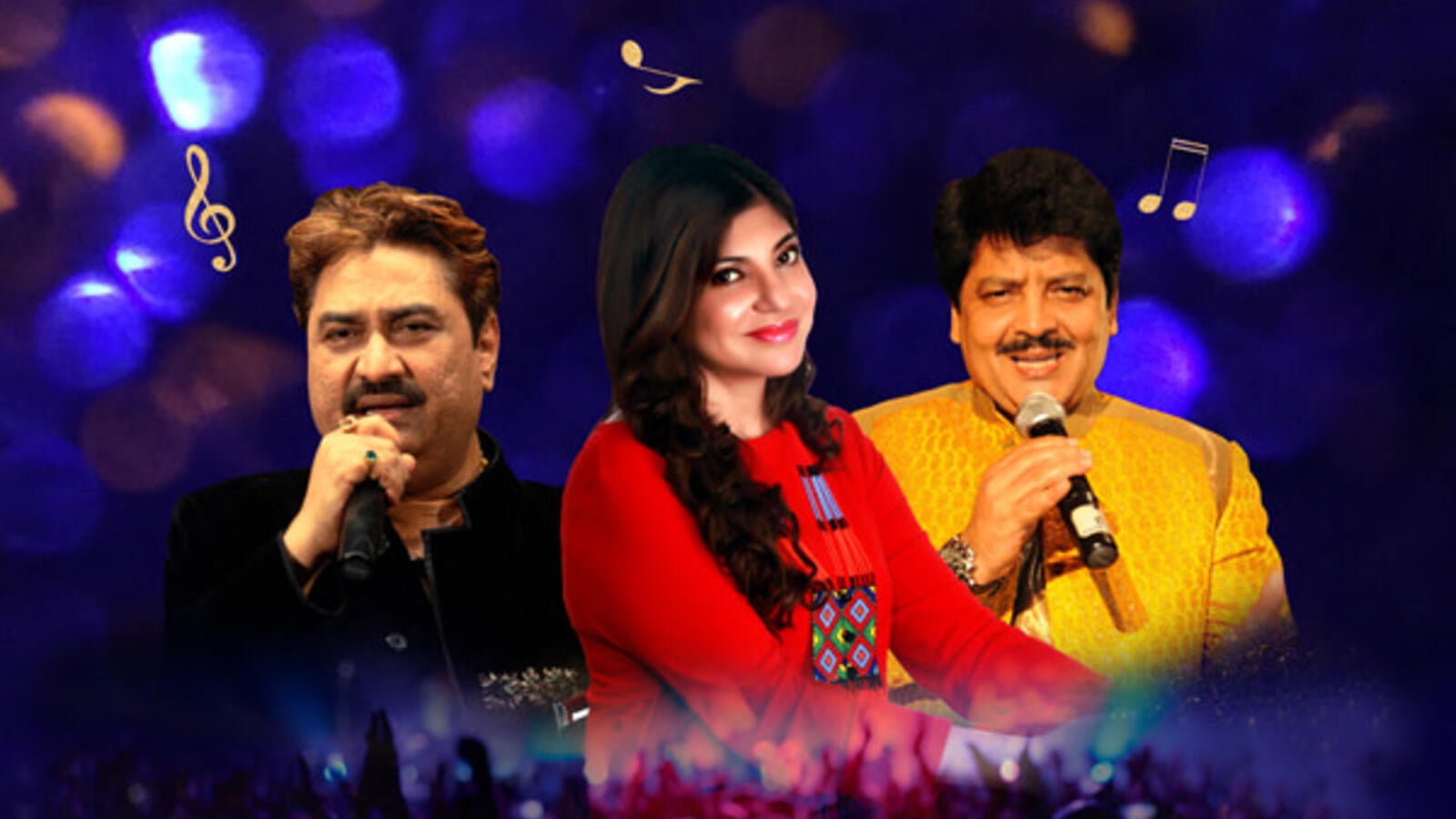 Alka Yagnik Udit Narayan Kumar Sanu Dubai - HD Wallpaper 