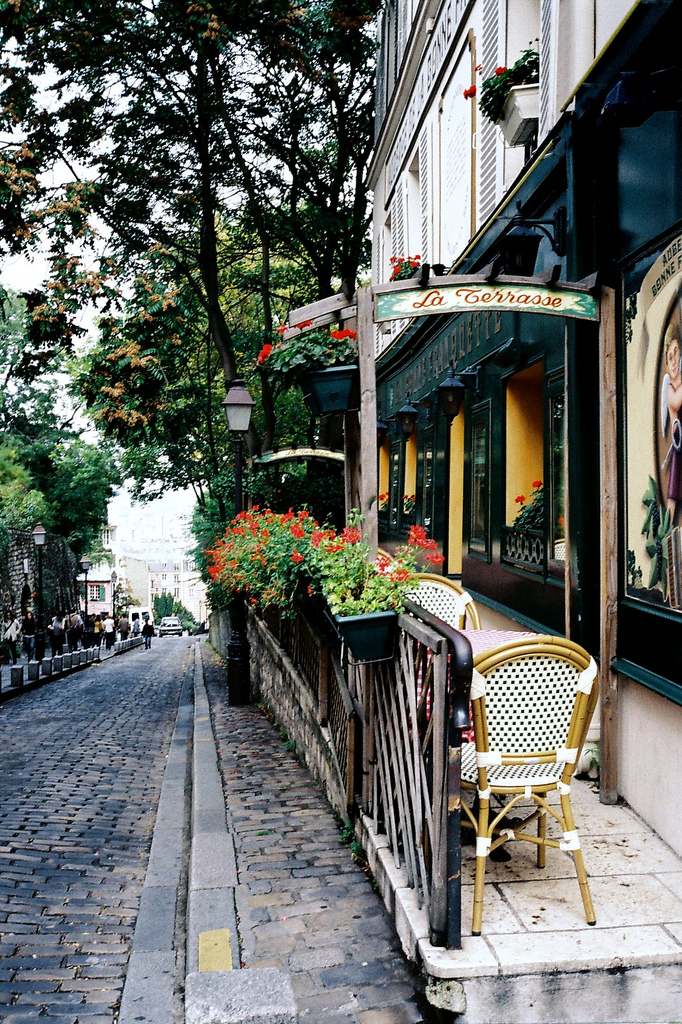 Paris, Cafe, And Street Image - French Cafe - 682x1024 Wallpaper 