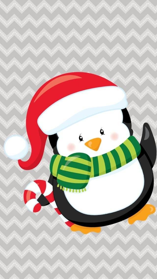 Christmas Background With Penguin - HD Wallpaper 