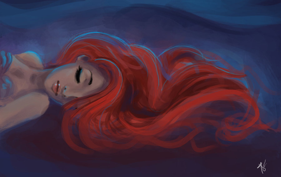 Ariel, Disney, And Red Image - Little Mermaid Art - HD Wallpaper 