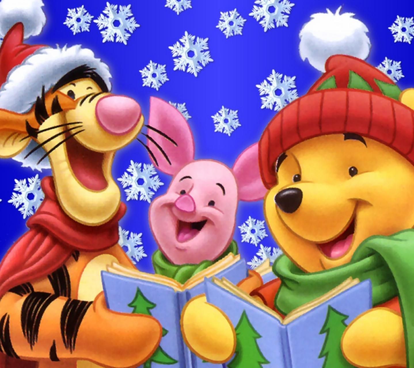 Merry Christmas Winnie The Pooh - HD Wallpaper 