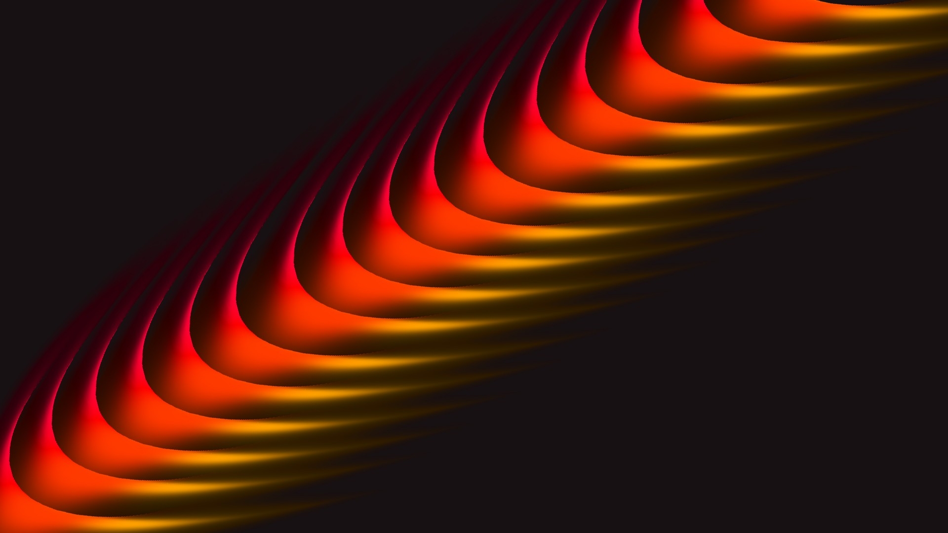 Wallpaper Wave Curve Line Red Yellow - Dark Red And Yellow - HD Wallpaper 