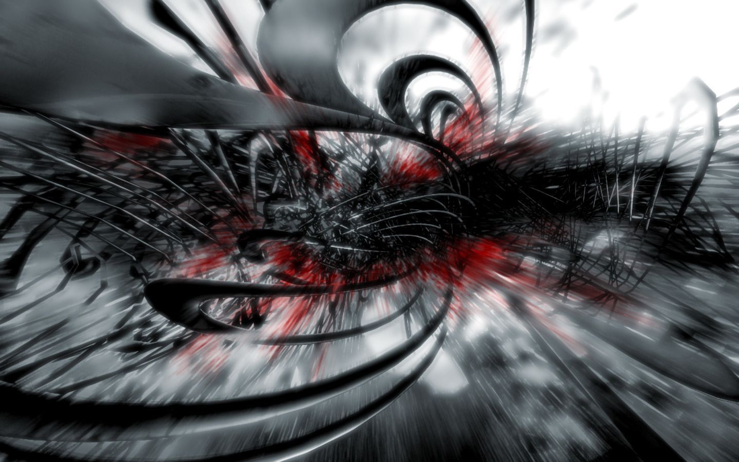 Awesome Black And White Abstract Image In High Definition - Black White And  Red Abstract - 1440x900 Wallpaper 