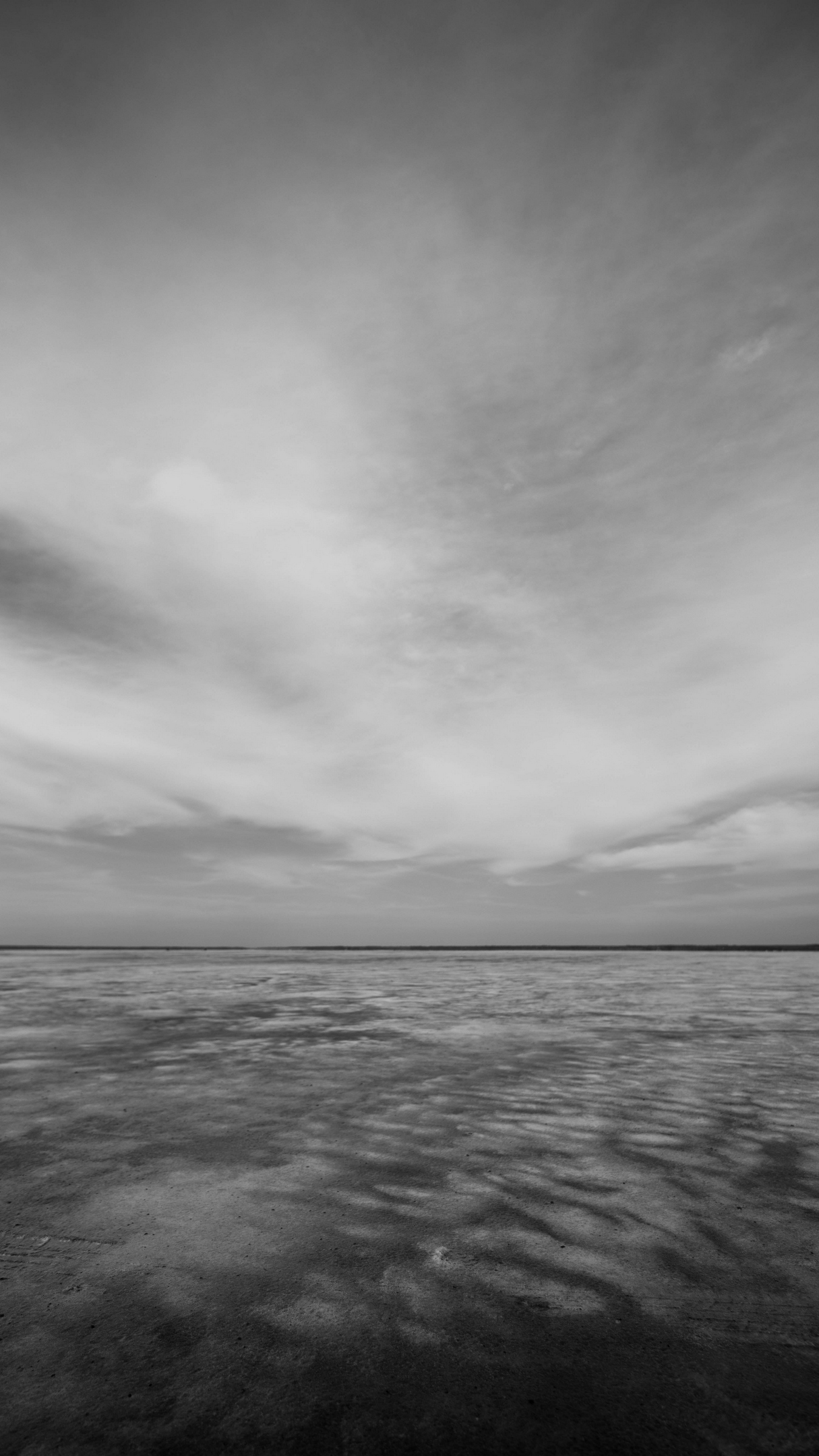 Wallpaper Plain, Sky, Bw, Horizon, View, Distance - Sea - HD Wallpaper 
