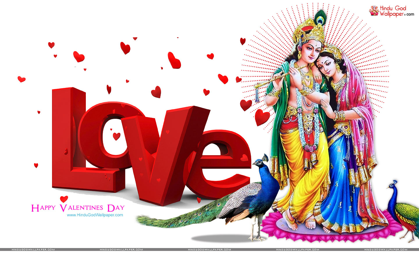 Happy Valentines Day Radha Krishna - HD Wallpaper 