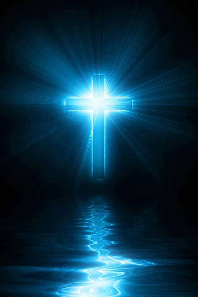 Jesus Christ Cross Blue - HD Wallpaper 