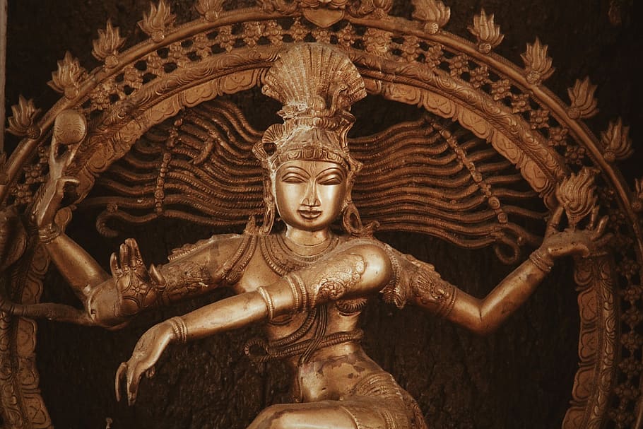 Close-up Photo Of Nataraja Hindu Deity Statue, Gold, - Faithless Miss U Less See U More - HD Wallpaper 