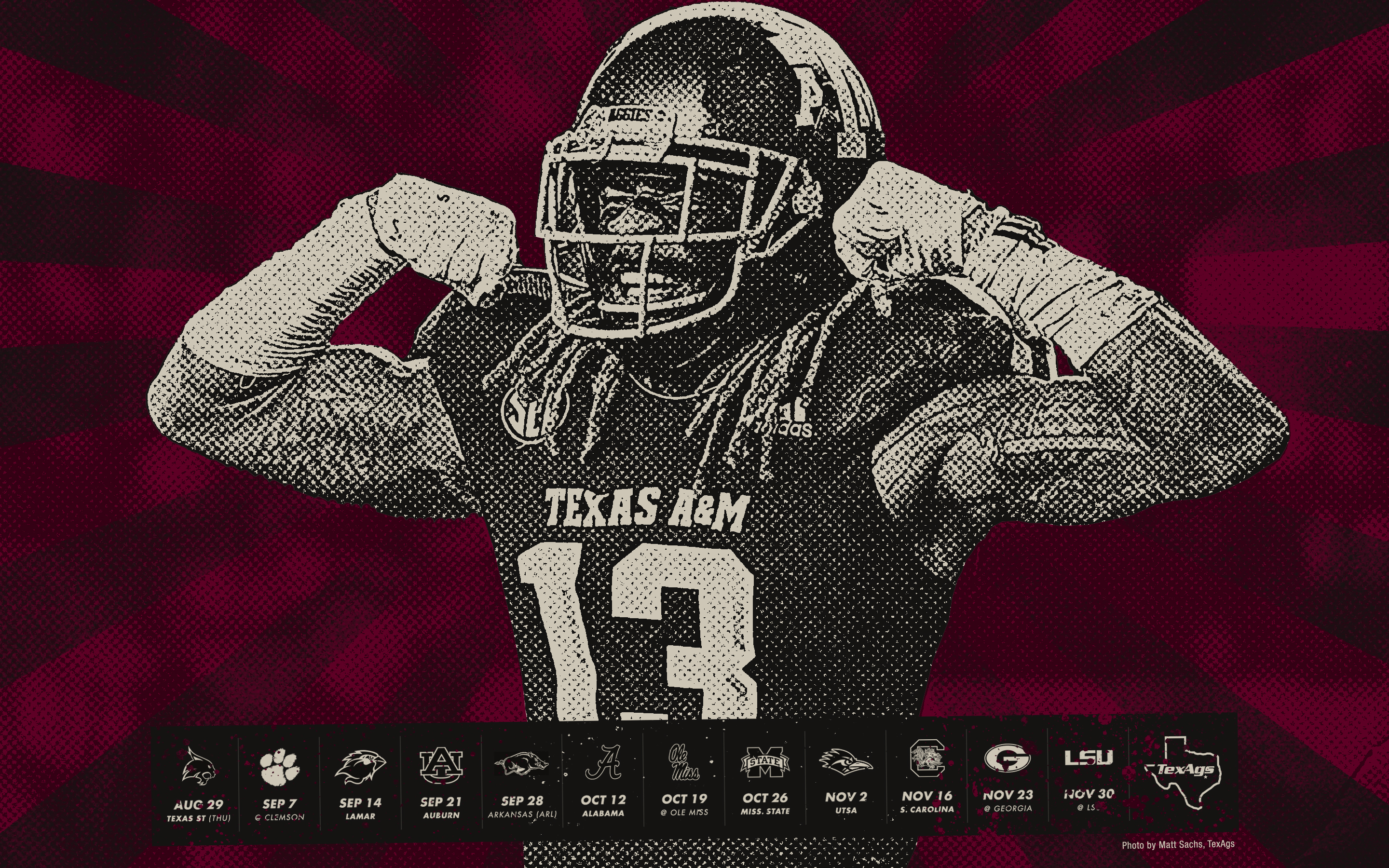 Texas A&amp;m Football Schedule 2019 - 2880x1800 Wallpaper - teahub.io