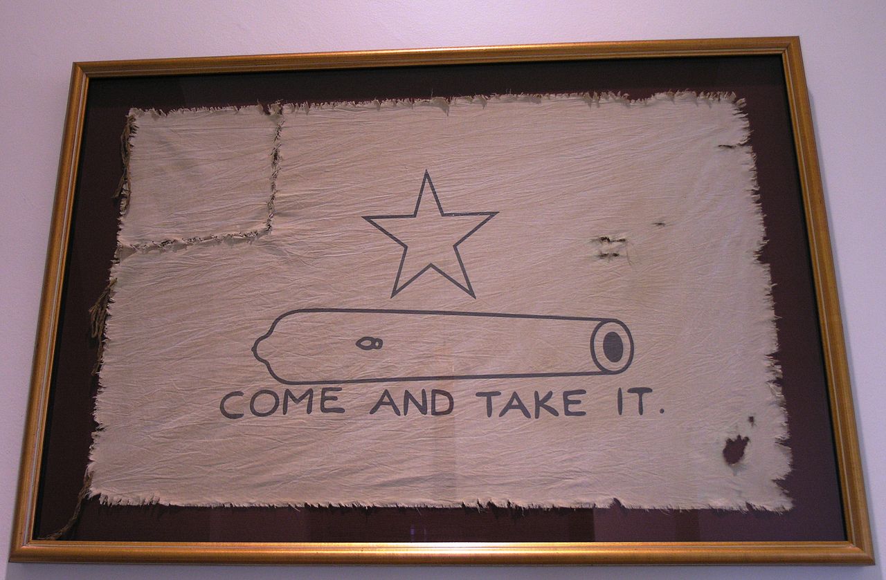 Replica Of The Come And Take It Flag Battle Of Gonzales Flag 1280x839 Wallpaper Teahub Io