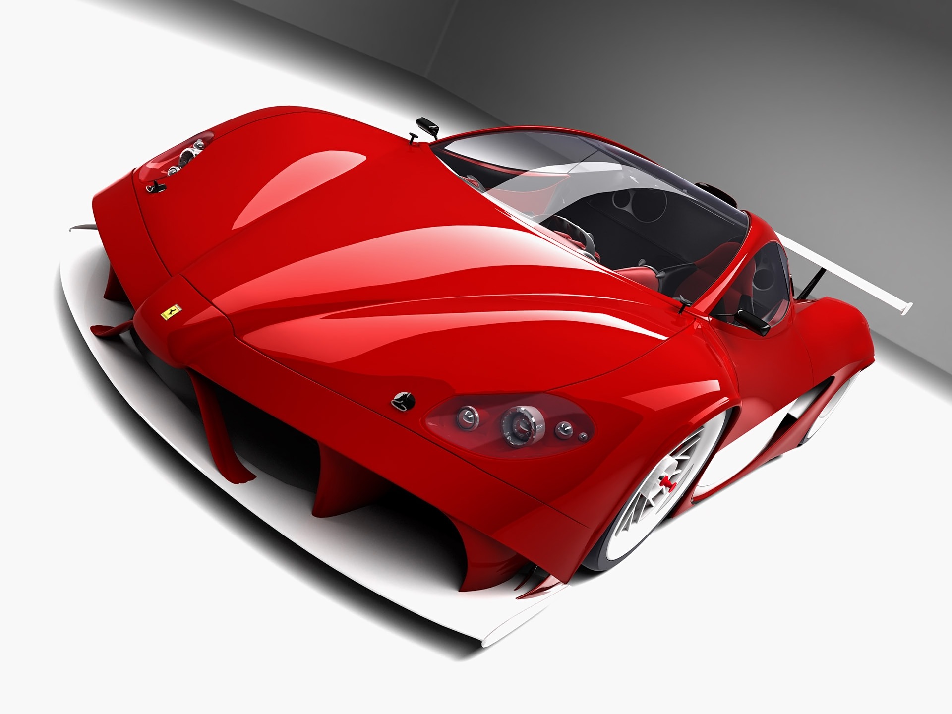 Ferrari Car In Red Color - HD Wallpaper 
