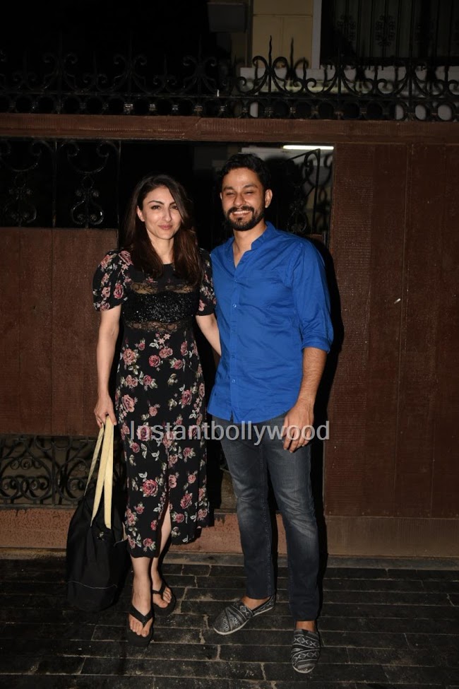 Soha Ali Khan And Kunal Khemu At Neha Dhupia House - Karan Johar And Dia Mirza - HD Wallpaper 