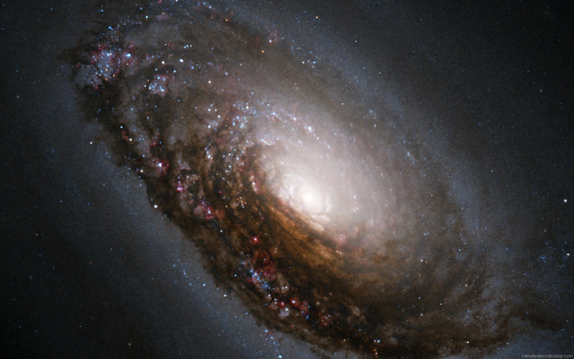 Space Wallpaper, Widescreen, Hubble Nebula, Hubble - Dust In Galaxies - HD Wallpaper 