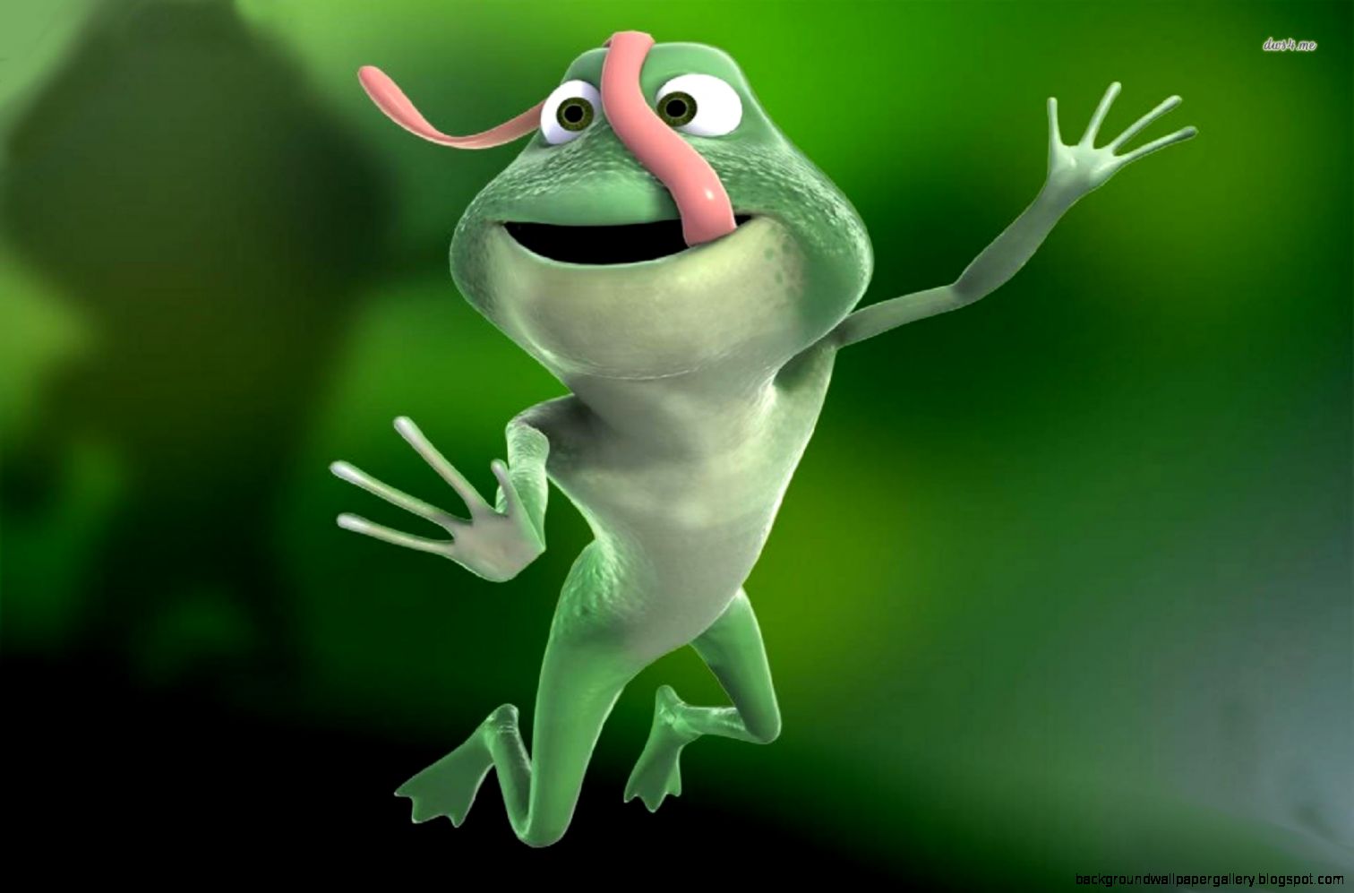 Funny Frog Digital Art Iwallhd Wallpaper Hd - Moving Funny - HD Wallpaper 