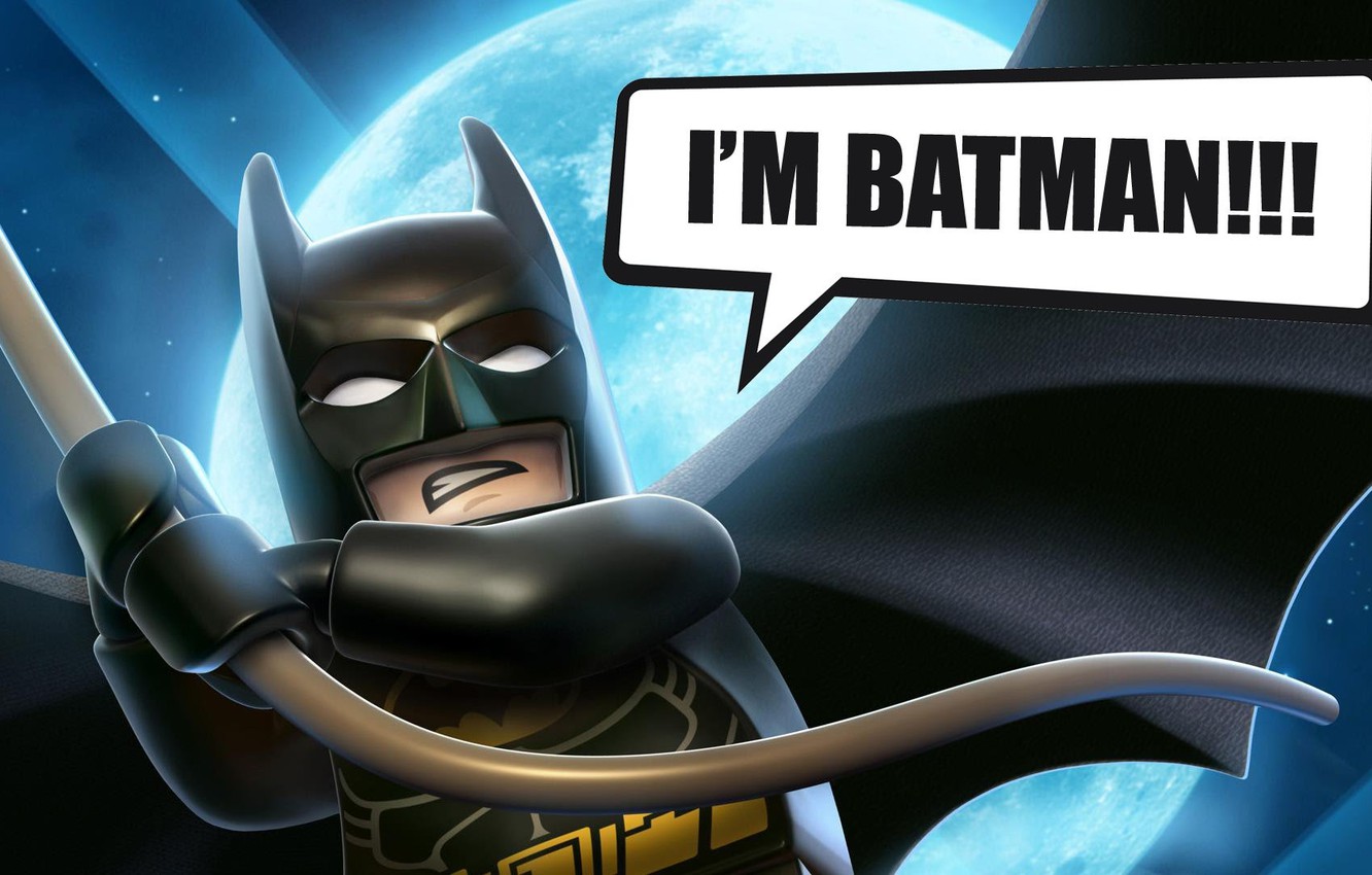 Photo Wallpaper Stars, The Moon, Batman, Costume, Lego, - Lego Batman 2 Dc Super Heroes Batman - HD Wallpaper 