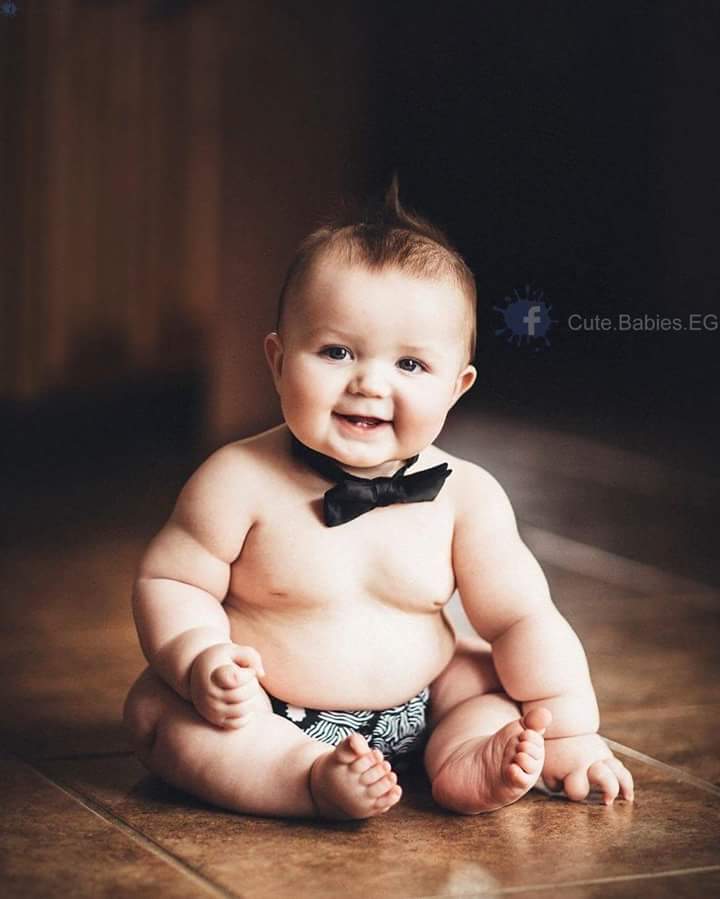 Cool And Funny Baby Boy In Black Tux Bow - Cute Funny Baby Boy - HD Wallpaper 