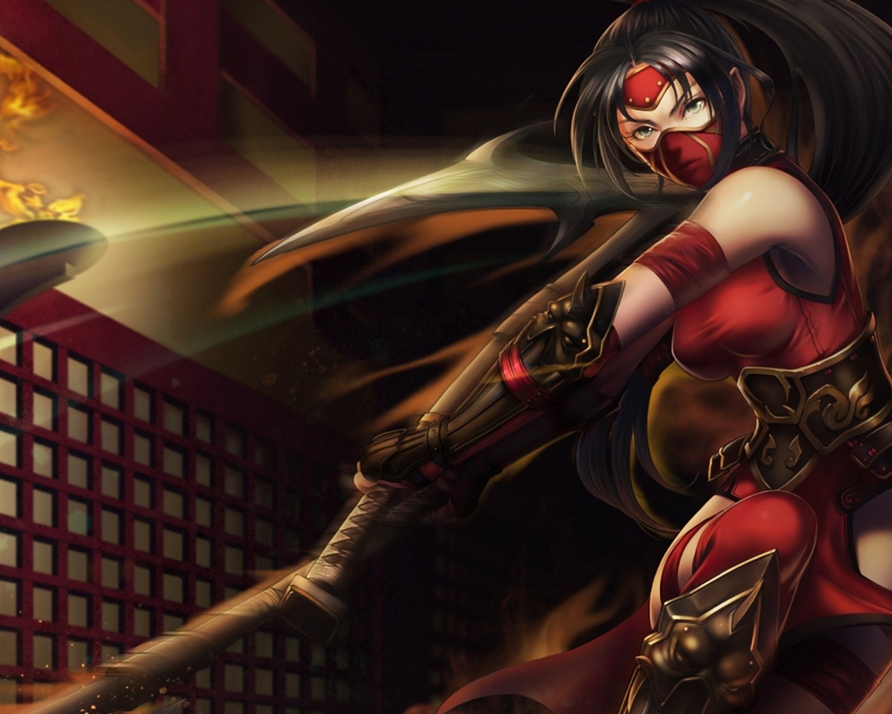 League Of Legends Beautiful Girl Wallpapers - Crimson Akali - HD Wallpaper 