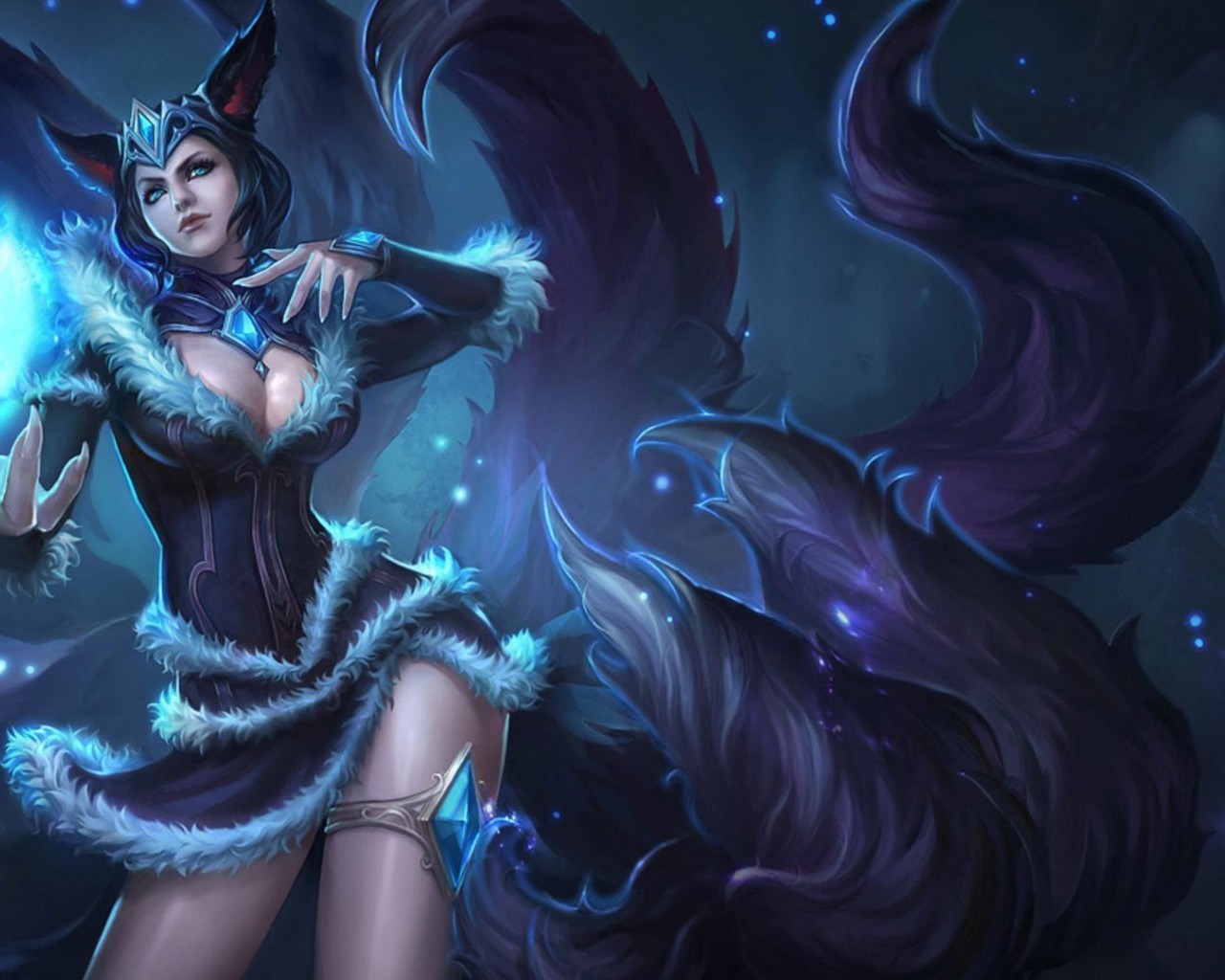 Ahri League Of Legends Wallpaper - Skin Pack Windows 10 Anime - HD Wallpaper 