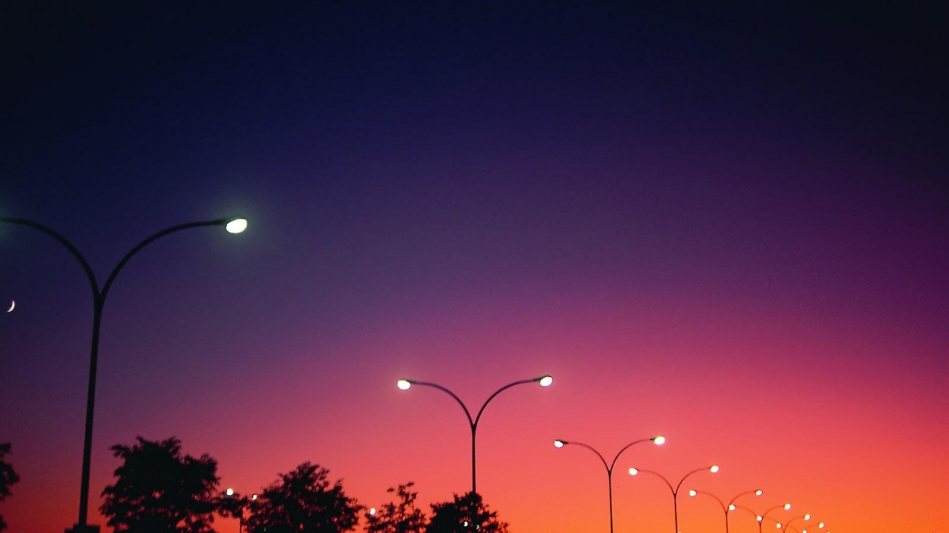 Twilight Street - Facebook Cover Photo Street Lights - HD Wallpaper 