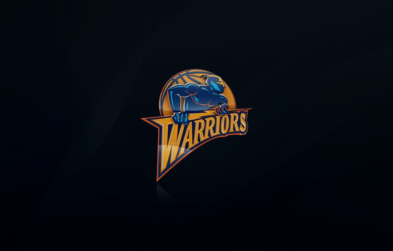 Photo Wallpaper Blue, Basketball, Background, Logo, - Golden State Warriors Logo Pc - HD Wallpaper 