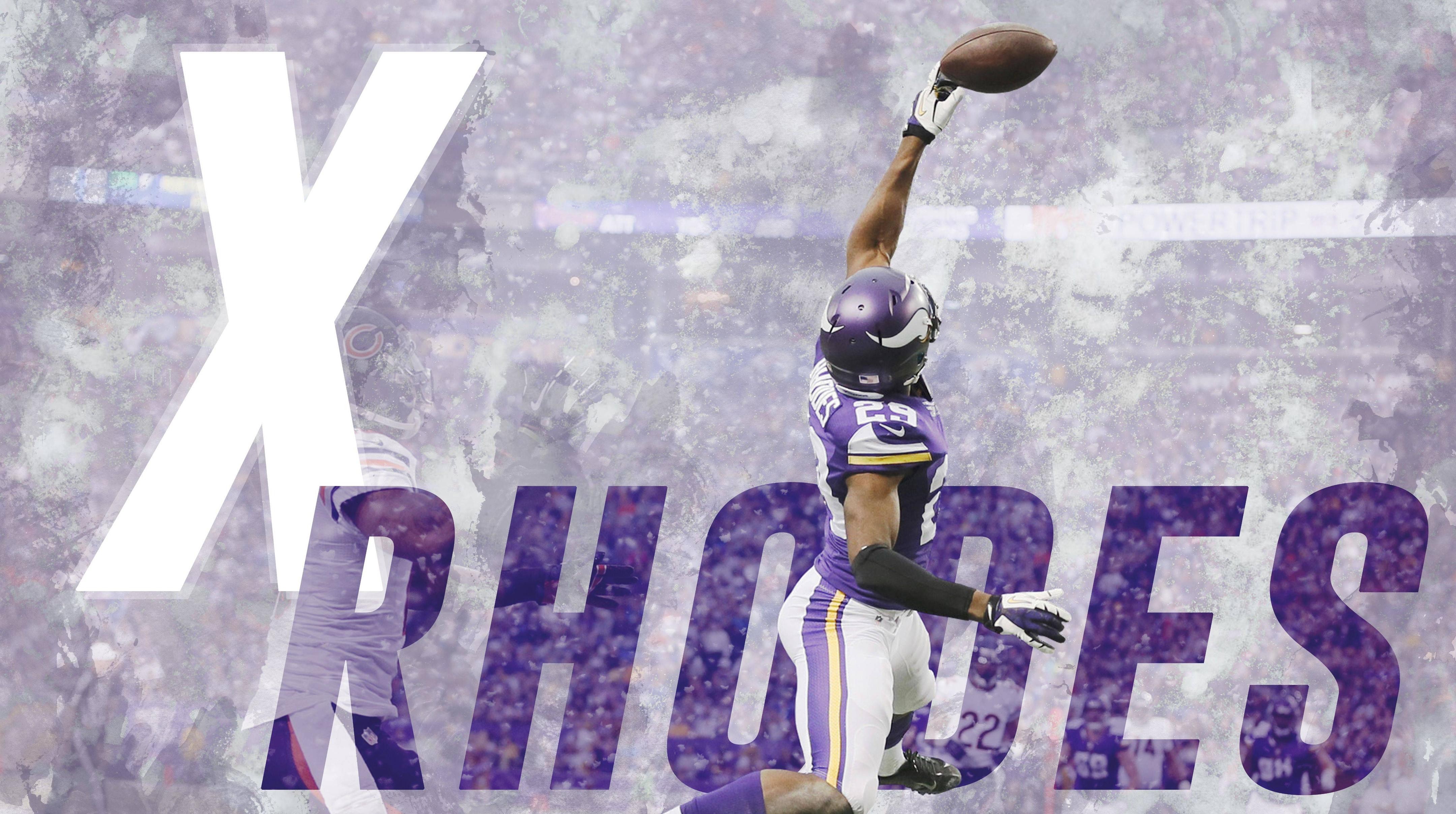 Minnesota Vikings Rhodes Wallpaper Hd Background Wallpapers - Xavier Rhodes Wallpaper Iphone - HD Wallpaper 
