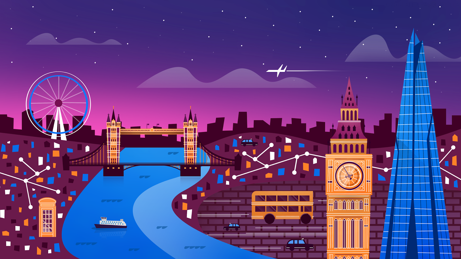 London Animated Background - 1600x900 Wallpaper 