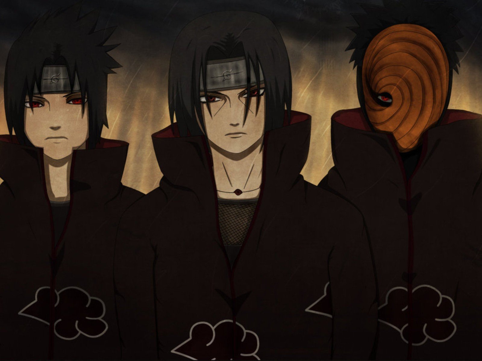 Sasuke Itachi And Obito - HD Wallpaper 