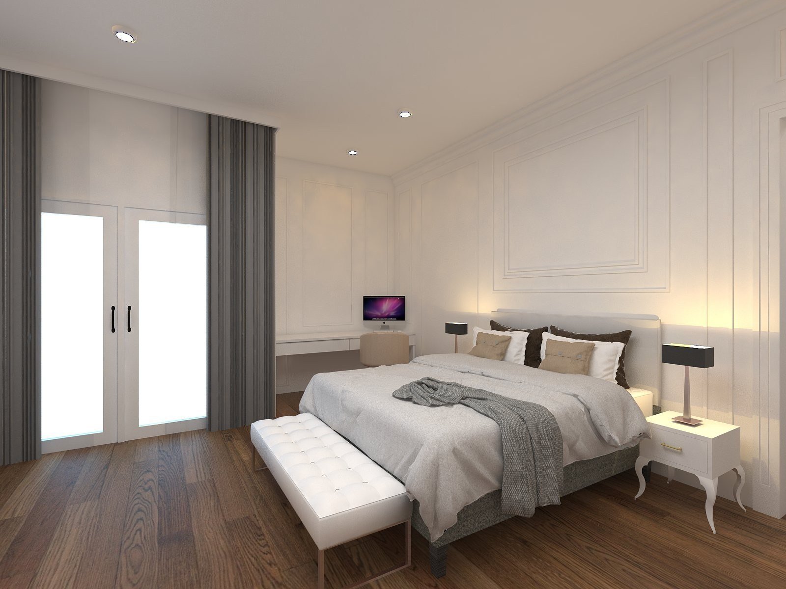 Minimalist Modern Classic Bedroom - HD Wallpaper 