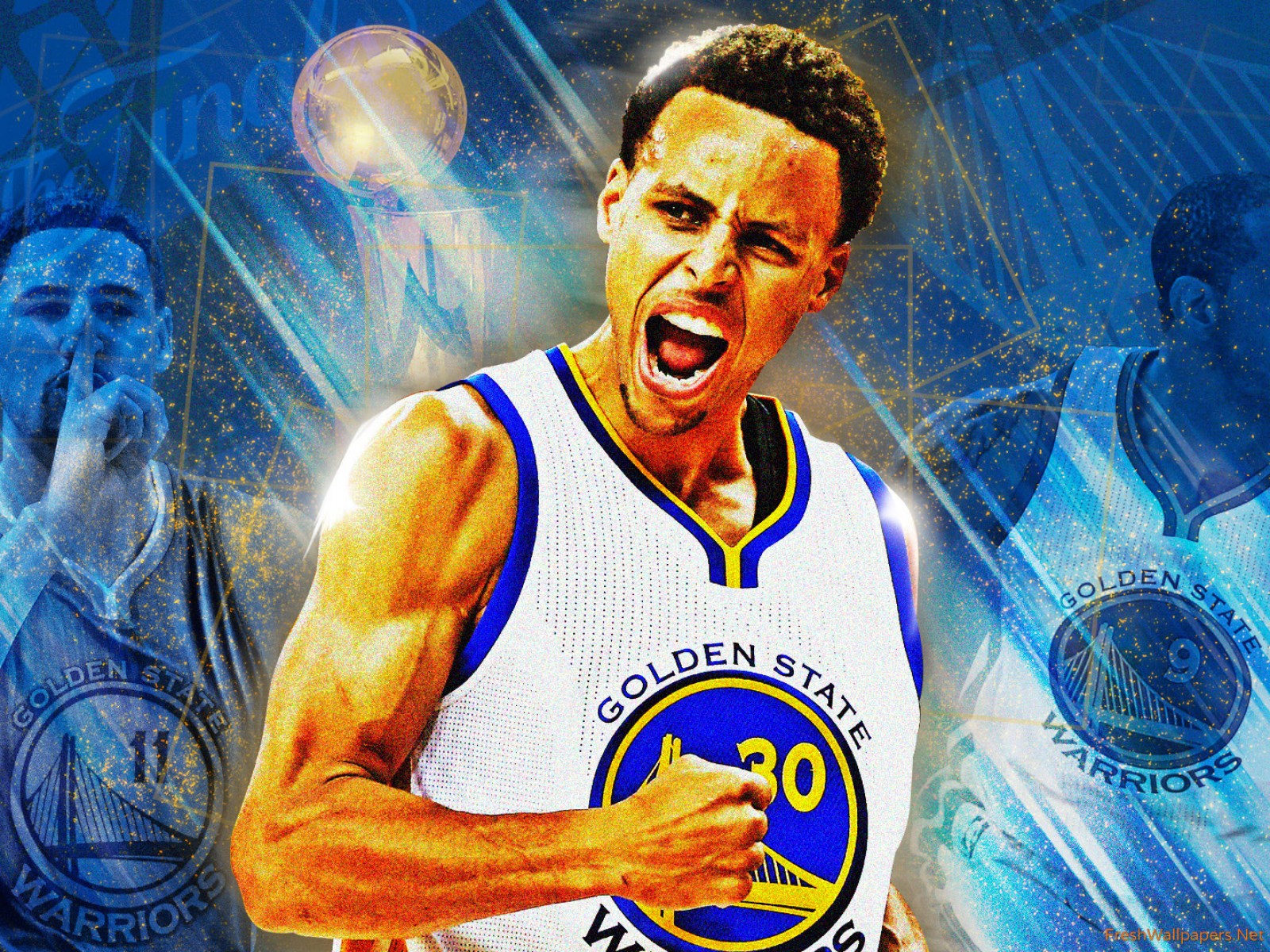 Stephen Curry Golden State Warriors Background - HD Wallpaper 