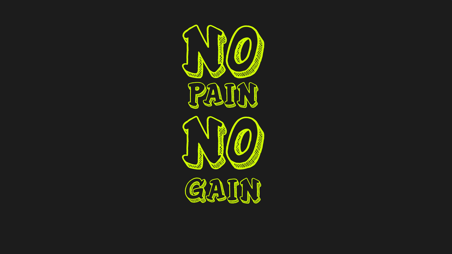 No Pain No Gain - Graphic Design - HD Wallpaper 