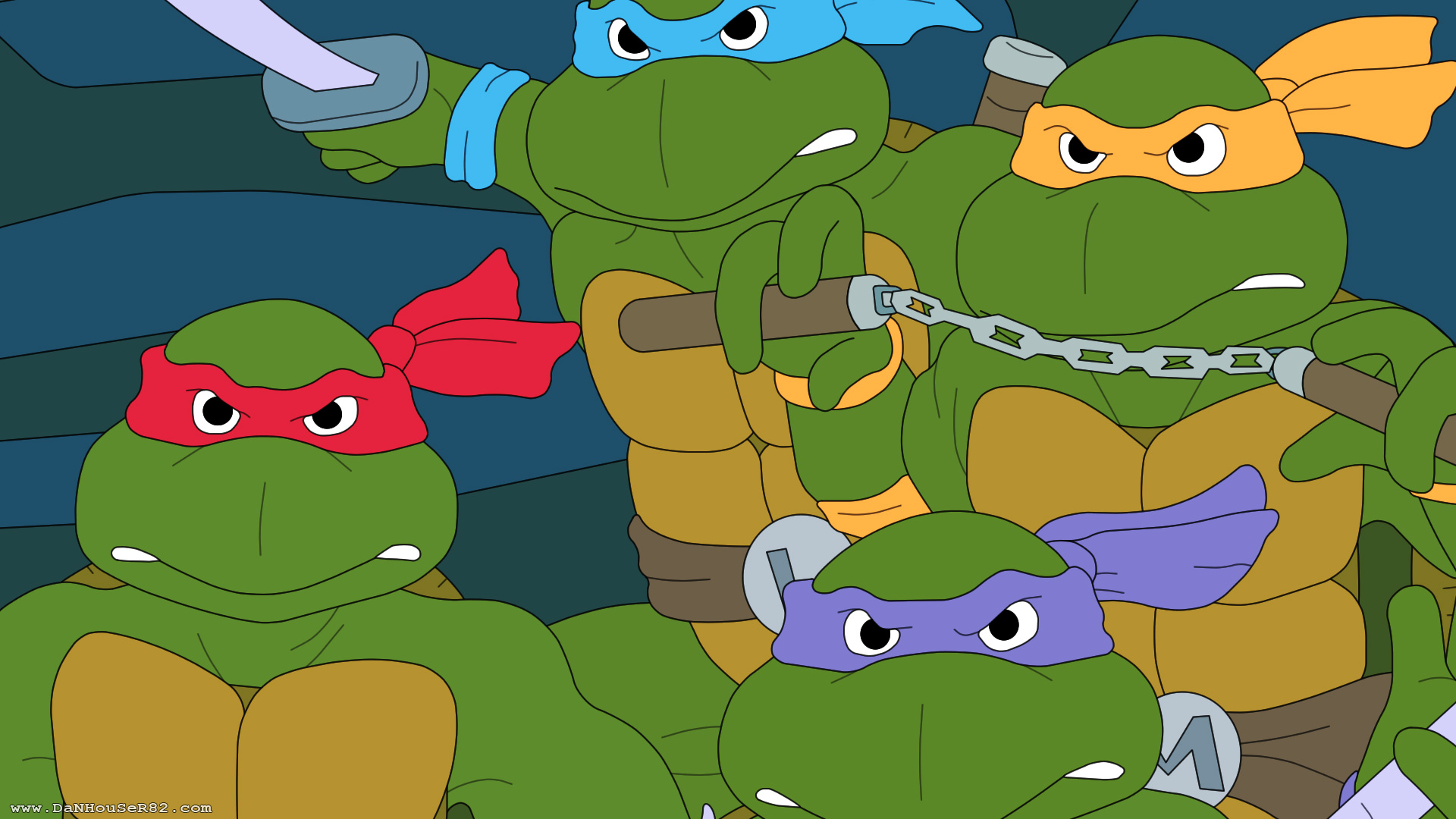 Teenage Mutant Ninja Turtles Wallpaper Cartoon Images - 80's Teenage Mutant Ninja Turtles 1980 - HD Wallpaper 