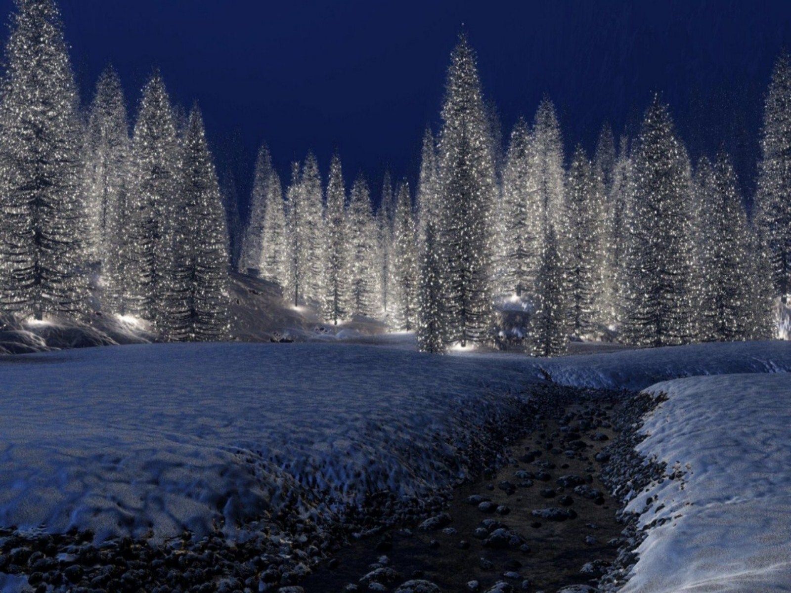 Christmas Forest Background Hd - HD Wallpaper 
