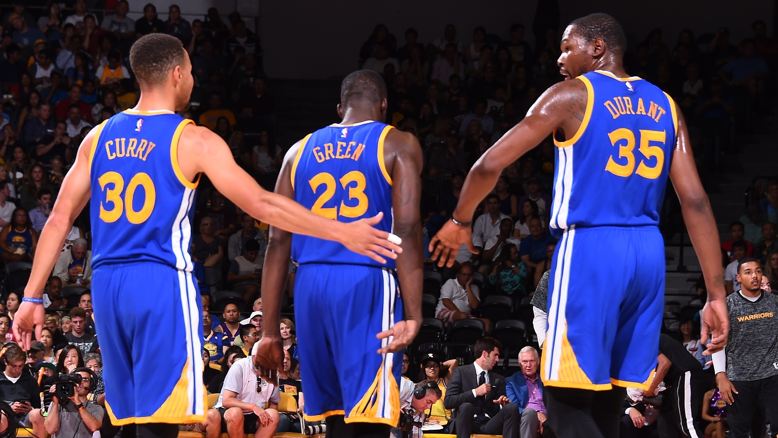 Golden State Warriors V Los Angeles Lakers - Kevin Durant Golden State Warriors Background - HD Wallpaper 