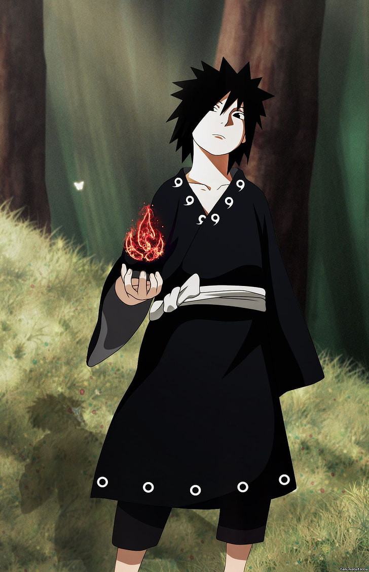 Sasuke, Naruto Shippuuden, Uchiha Madara, Black Hair, - Madara Uchiha - HD Wallpaper 