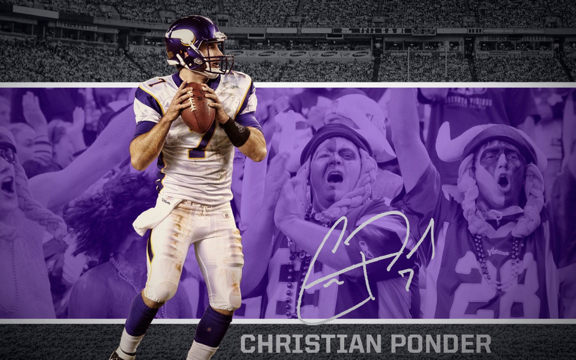 Nfl Minnesota Vikings Qb Christian Ponder Christian Ponder 19x10 Wallpaper Teahub Io