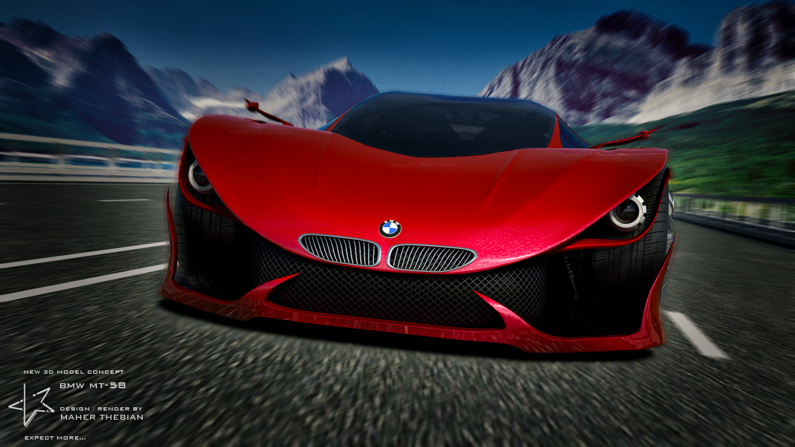 3d Car Concept Wallpaper - Bmw Mt 58 Concept - HD Wallpaper 