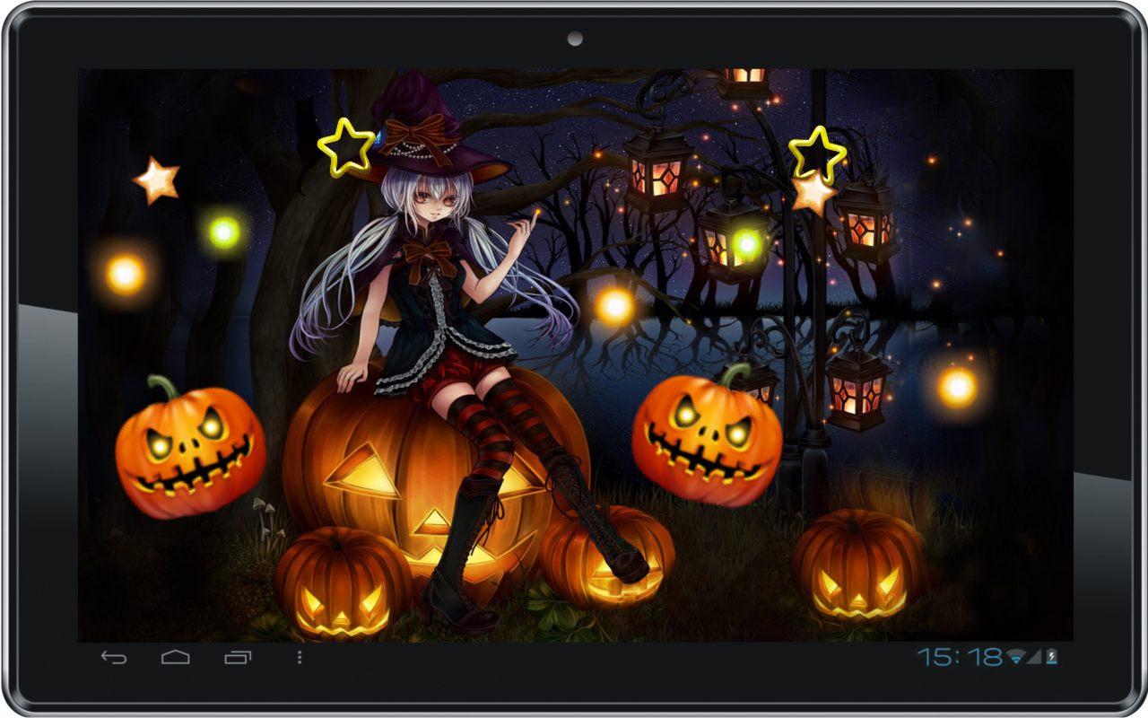 Live Halloween Wallpapers Group - Halloween Wallpaper Anime - HD Wallpaper 