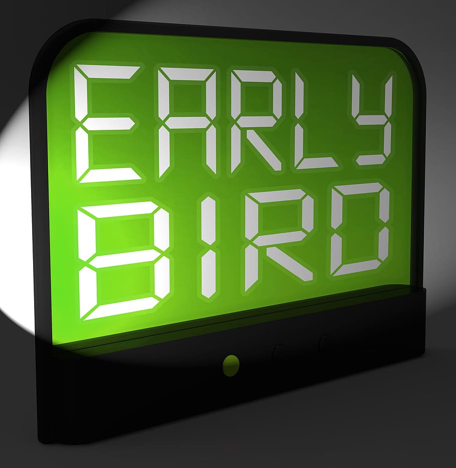 Early Bird Digital Clock Showing Punctuality Or Ahead - Digital Clock - HD Wallpaper 