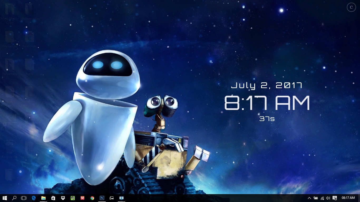 Free Digital Clock Wallpaper - Wall E Wallpaper 3d - HD Wallpaper 