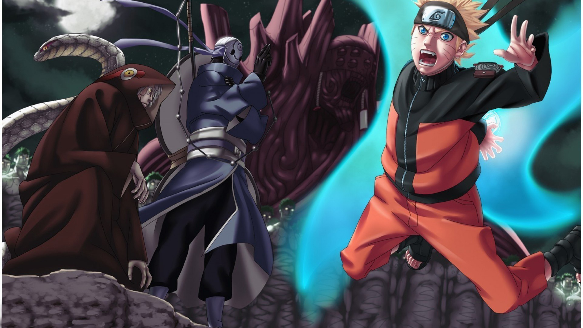 Naruto Vs Tobi Wallpaper Hd - HD Wallpaper 