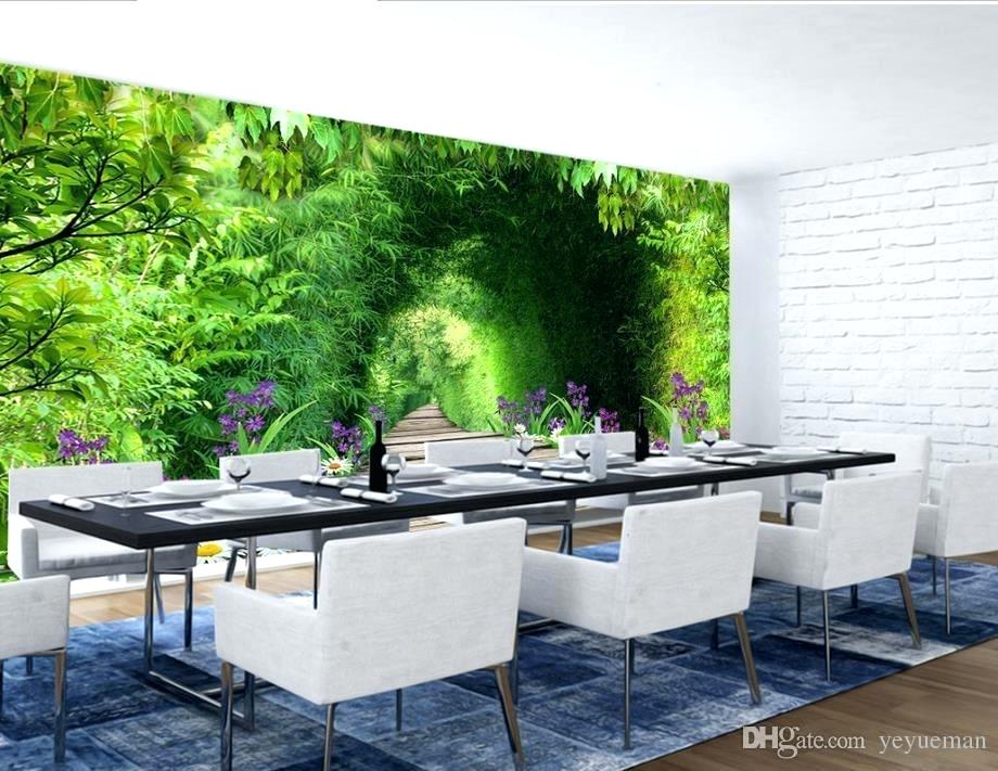 Bathroom Wallpaper Murals Custom Fresh Bamboo Road - Customize Wallpaper For Dining Room - HD Wallpaper 
